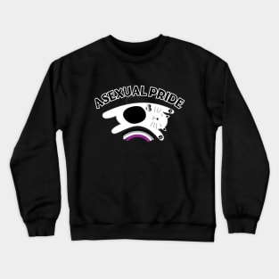 ASEXUAL PRIDE CAT (Black color) Crewneck Sweatshirt